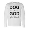 Dog Is Godpelled Backwards-面白い犬の言葉 長袖Tシャツ ギフトのアイデア