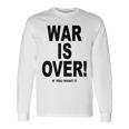 Exclusive War Is Over ご希望の場合限定ブラックプリント 長袖Tシャツ ギフトのアイデア