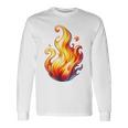 Fire Element Flameのグラフィックアート。あらゆる年齢の方に。 長袖Tシャツ ギフトのアイデア