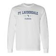 Ft Lauderdale スポーツアパレル フィットネス レトロ 長袖Tシャツ ギフトのアイデア