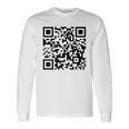 Fu Qr スキャンコード 皮肉ユーモア Fuバックプリント 長袖Tシャツ ギフトのアイデア