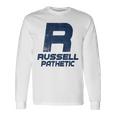 Russell Pathetic Unathletic プットダウン&インシュルト 長袖Tシャツ ギフトのアイデア
