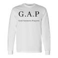 GAP 神は祈りに答えてくださる 長袖tシャツ 長袖Tシャツ ギフトのアイデア