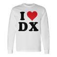 I Heart Dx Initials I Love DX First And Last Name D X 長袖Tシャツ ギフトのアイデア