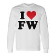 I Heart Fw Initials I Love FW First And Last Name F W 長袖Tシャツ ギフトのアイデア