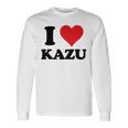 I Heart Kazu 名 I Love パーソナライズ 長袖Tシャツ ギフトのアイデア