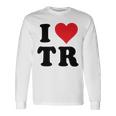 I Heart Tr Initials I Love TR First And Last NameR 長袖Tシャツ ギフトのアイデア