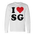 I Heartg イニシャル I LoveG 姓 G 長袖Tシャツ ギフトのアイデア