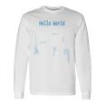 Hello World プログラマープログラミング言語コード 長袖tシャツ 長袖Tシャツ ギフトのアイデア