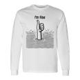 I'm Fine Thumbs Drowning Up メンズ レディース 皮肉なユーモア ジョーク 長袖Tシャツ ギフトのアイデア