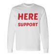 I'm Just Here For Moralupport 友情を高める 長袖tシャツ 長袖Tシャツ ギフトのアイデア