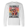 I'm Woolly Awesome 面白い レトロ メンズ レディース キッズ ウーリーマンモス 長袖Tシャツ ギフトのアイデア