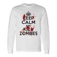 Keep Calm And Kill Zombies Carry Bloodplatter On 長袖Tシャツ ギフトのアイデア