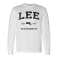 Lee Massachusetts Ma ビンテージ スポーツ デザイン ブラックプリント 長袖Tシャツ ギフトのアイデア