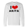 I Love Akita 愛 ハート 秋田 秋田県 日本 お土産 かわいい おしゃれ 長袖Tシャツ ギフトのアイデア