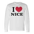 I Love Nice アイ・ラブ・ニース 長袖Tシャツ ギフトのアイデア