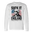Men's Suck-It England 4Th July George Washington 1776 Long Sleeve T-Shirt Gifts ideas