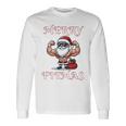 Merry Fitmas クリスマス フィットネス アグリークリスマス スウール サンタ 長袖tシャツ 長袖Tシャツ ギフトのアイデア
