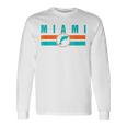 Mia マイアミ ローカルスタンダード Mia レトロ ドルフィン マイアミ Fl クラシック 長袖Tシャツ ギフトのアイデア