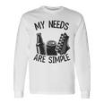 My Needs Areimple Guitars ビール愛好家 ギタリストギター 長袖Tシャツ ギフトのアイデア