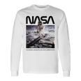 Nasaアポロ11号の月面宇宙飛行士の有名なワームロゴ 長袖Tシャツ ギフトのアイデア
