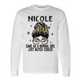 Nicole コスチューム かわいい 定義 名入れ Nicole 長袖Tシャツ ギフトのアイデア