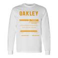 Oakleyオークリー 完全訳不明なネームシャツ フロントプリント 1Kana 長袖tシャツ 長袖Tシャツ ギフトのアイデア