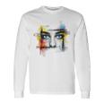 Ojo Dibujo Arte Gráfico Chica Retrato Ojos Camiseta de manga larga Ideas de regalos