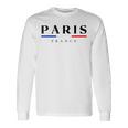 Paris With France Flag Novelty Graphic & Cool s 長袖Tシャツ ギフトのアイデア