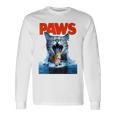 Paws Cat Lover ホラー映画 パロディ 長袖Tシャツ ギフトのアイデア
