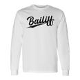 Retrowoosh Job Title Bailiff 長袖Tシャツ ギフトのアイデア