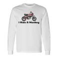 I Ride A Monkey オートバイミニバイクまたはピットバイク 長袖Tシャツ ギフトのアイデア