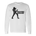 Rock 'N' Roll Never Dies ギタープレーヤー 長袖Tシャツ ギフトのアイデア