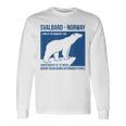 Svalbard ノルウェー ポーラーベア ロングイヤービーン スピッツベルゲン オーロラ 長袖Tシャツ ギフトのアイデア