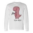 Tea Rex ユーモラスパン。 長袖Tシャツ ギフトのアイデア