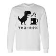 Tea Rex Pixel 8ビットゲーム恐竜 長袖Tシャツ ギフトのアイデア