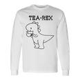 Tea-Rex おもしろドリンクグラフィック 長袖Tシャツ ギフトのアイデア
