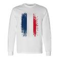 Vintage France Distressed Flag Illustration Graphic s 長袖Tシャツ ギフトのアイデア