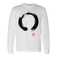 Zen Calligraphy Buddhist Enso Circle 長袖Tシャツ ギフトのアイデア