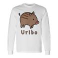 うりぼう Uribo うり坊 瓜坊 うりぼう ウリボウ ローマ字 可愛い かわいい 猪 いのしし イノシシ 亥 豚 動物 長袖Tシャツ ギフトのアイデア