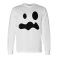 お化けの顔 ハロウィーン 幽霊 おばけ ゆうれい 長袖Tシャツ ギフトのアイデア