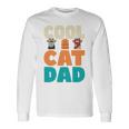 かっこいい猫お父さん面白い猫好きの男性 長袖tシャツ 長袖Tシャツ ギフトのアイデア