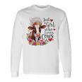 かわいい牛 ただの牛を愛する少女 長袖tシャツ 長袖Tシャツ ギフトのアイデア