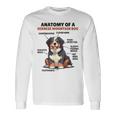 かわいい犬の説明 バーニーズ・マウンテン・ドッグの解剖学 長袖Tシャツ ギフトのアイデア