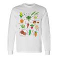 かわいい野菜 かわいい野菜 ヘルシーフード 食べる ビーガン 長袖Tシャツ ギフトのアイデア