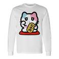 びーえするるる【Bsテレ東公式】まねきねこイラストtシャツ（ホワイト） 長袖Tシャツ ギフトのアイデア