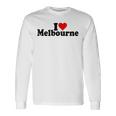 アイラブハートメルボルンオーストラリア 長袖Tシャツ ギフトのアイデア