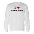 アイ・ハート・マス・ティーチャー-ファニー・アイ・ラヴ・アルゲブラ 長袖Tシャツ ギフトのアイデア