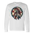 アメリカンイーグル チーフ インディアン ヘッドドレス ネイティブイーグル 長袖tシャツ 長袖Tシャツ ギフトのアイデア