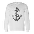 アンカー モチーフ アンカー 船 錨 海 錨 長袖Tシャツ ギフトのアイデア